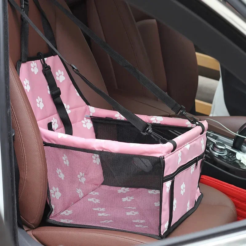 Safe and Comfortable Travelling Experience Premium Dog/Cat Car Seat Cushion with Waterproof Hanging Bag
